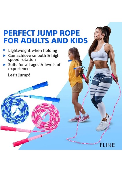 Mavi Stil Ayarlanabilir Segment Ip Atlama Ipi Yumuşak Boncuklu Atlama Ipi Hız Erkekler Kadınlar Için Erkek Kız Öğrenciler Formda Tutmak Eğitim Egzersiz Ağırlığı (Yurt Dışından) modelleri