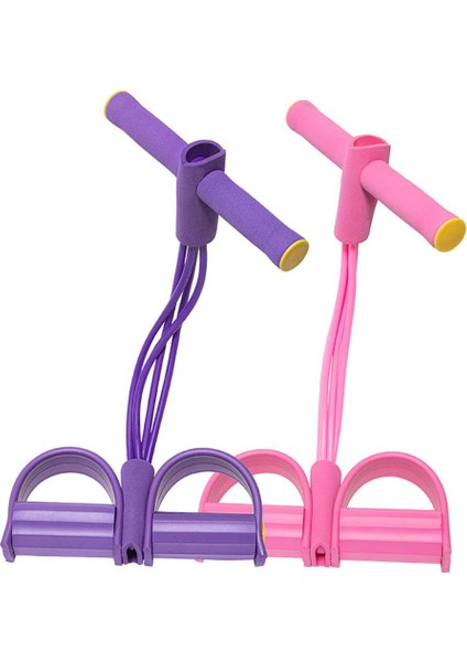 Mor Tarzı Elastik 4 Tüp Çekme Halatı Göbek Direnci Gerginlik Bandı Spor Eğitim Aracı Kauçuk Genişletici Elastik Bantlar Fitness Ekipmanları (Yurt Dışından) fiyatları