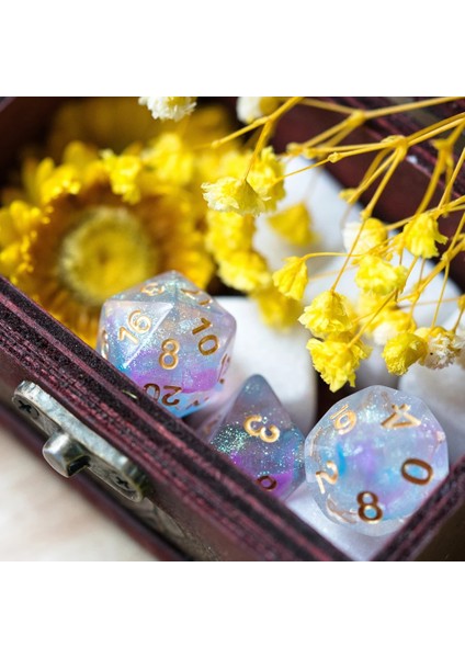 Sarı ve Gri Tarzı Et Dnd Zar Çift Renkler Girdap D&d Zar D4 D6 D8 D10 D% D12 D20 Çokyüzlü Oyunlar Masa Oyunları Için Zar Seti Mtg Rpg (Yurt Dışından)