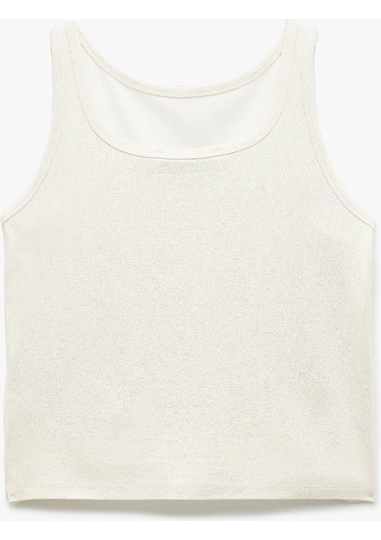 x Sima Tarkan - Viskon Karışımlı Slim Fit U Yaka Atlet 5SAK10454EK