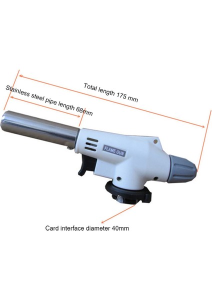 Bir Stil Gaz Alev Tabancası Blowtorch Pişirme Lehimleme Bütan Kendiliğinden Ateşleme Gaz Brülörü Çakmak Isıtma Kaynak Gaz Brülörü Alevi (Yurt Dışından)