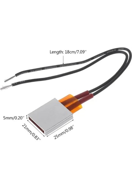 NO.120 Stili 12V Ptc Seramik Elektrikli Isıtma Plakası Alüminyum Kabuk Seramik Levha Sabit Sıcaklık Isıtıcı Derecesi (Yurt Dışından)