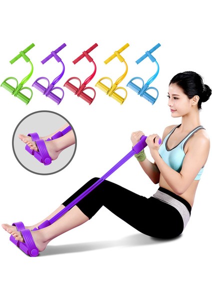 Sarı Stil Fitness Sakız 4 Tüp Direnç Bantları Lateks Pedal Egzersizi Mekik Çekme Halatı Genişletici Elastik Bantlar Yoga Ekipmanı Pilates Egzersizi (Yurt Dışından) fiyatları