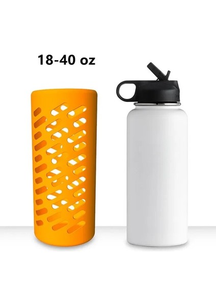 40 Oz Turuncu Tarzı 1 Adet Şişe Koruyucu Kapak Silikon Kaymaz Çizmeler Kollu Bardak Kapağı Oz Hydro-Flask Flask Su Şişesi Için (Yurt Dışından)