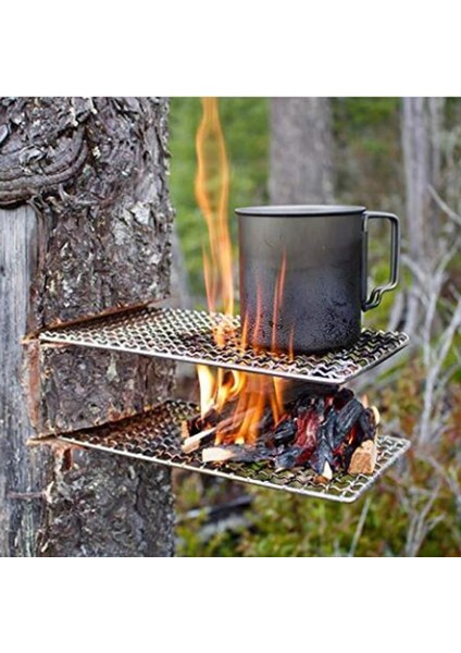 CJ0029 Stili 2020 Yeni Açık Kamp Tencere Rafı Kare Paslanmaz Çelik Barbekü Izgarası Basit Yakacak Odun Barbekü Izgara Açık Hava Araçları (Yurt Dışından) fiyatları