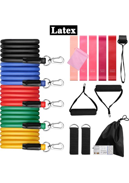 F Lateksggfen Stili Lateks Yükseltilmiş Et Lateks Tüp Direnç Bantları Egzersiz Kapısı Fitness Çekme Halatı Elastik Spor Salonu Genişletici Kas Gücü Eğitim Ekipmanları (Yurt Dışından)