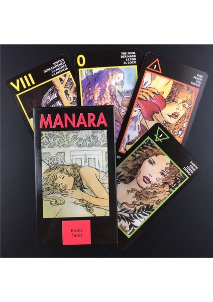 78 Adet TT71 Tarzı Mistik Manga Tarot Kartları Parti Tarot Güverte Malzemeleri Ingilizce Pdf Masa Oyunu Parti Oyun Kartları (Yurt Dışından)