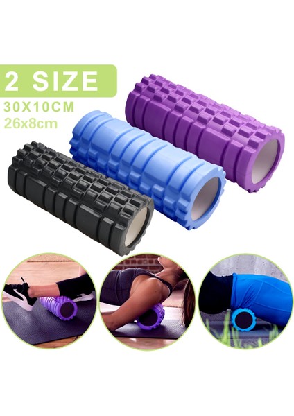 Kırmızı Stil 30CM Yoga Sütunu Gym Fitness Köpük Rulo Pilates Yoga Kas Masajı Rulo Egzersiz Geri Yumuşak Yoga Bloğu (Yurt Dışından)