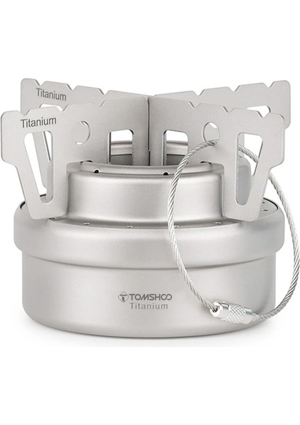 Soba Rafı 1 Tarzı Tomshoo Taşınabilir Mini Titanyum Alkollü Soba Kapaklı Çapraz Soba Standı Raf Outd Alkollü Soba Brülör Kamp Sobası (Yurt Dışından)