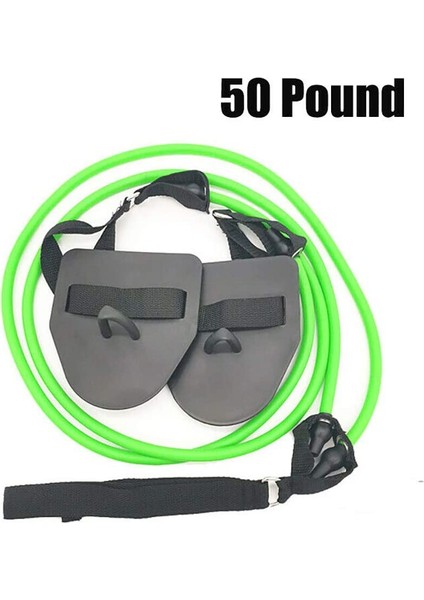 Yeşil 50 Pound Tarzı Kol Gücü Antrenörü Yüzme Kürek Yüzgeçleri Profesyonel Serbest Stil Yüzme Kol Antrenörü Elastik Bant Fitness Direnç Bantları (Yurt Dışından)