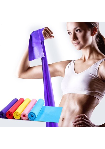 Mor Tarzı Yoga Pilates Streç Direnç Bandı Egzersiz Fitness Bandı Eğitim Elastik Egzersiz Fitness Lastik Kemer 150CM (Yurt Dışından) fiyatları