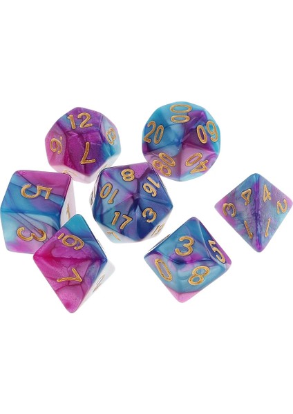 Mavi Sarı Stil Olyhedral Zar Seti D20 D12 D10 D8 D6 D4 Dnd Rpg Tahta Oyunu Parti Için Eğlenceli Oyun Dices Oynamak (Yurt Dışından) modelleri