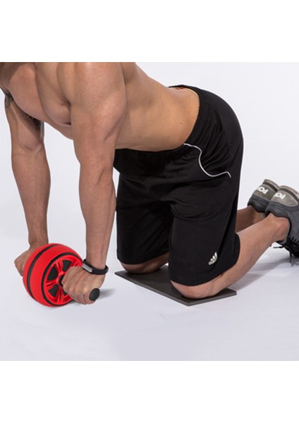 Kırmızı Stil Mat Spor Salonu Eğitimi ile Ab Silindiri Kas Egzersiz Ekipmanları Ev Fitness Tekerleği Tek Karın Gücü Kol Bel Bacak Egzersizi (Yurt Dışından)