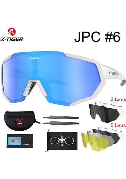 Renk 06 Stili 3 Mercek X-Tıger Polarize Lens Bisiklet Gözlükleri Yol Bisikleti Bisiklet Gözlükleri Bisiklet Güneş Gözlüğü Mtb Dağ Bisikleti Bisiklet Gözlüğü (Yurt Dışından)
