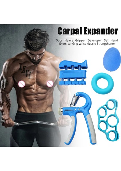 Siyah Stil 5 Adet Ağır Tutucu Set Parmak El Egzersizi Kavrama Bilek Gücü Eğitimi Ayarlanabilir Parmak Arpal Genişletici (Yurt Dışından) fırsatları