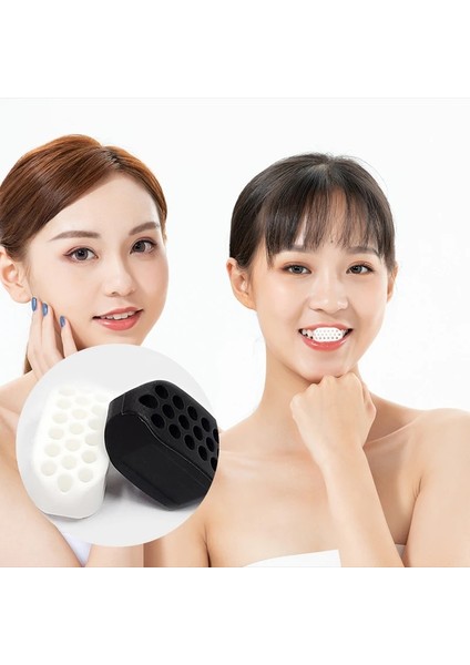 Siyah Stil 2 Adet Yüz Çene Kas Egzersiz Yüz Masseter Çiğneme Güzellik Siyah Beyaz Çene Yüz Kaldırma Vücut Geliştirme Fitness Topu Aracı (Yurt Dışından)