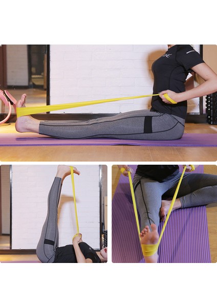 Sarı Stil 2m 6 Renk Yoga Direnç Bantları Seti Elastik Bant Fitness Salonu Için Tpe Bantları Sakız Seti Spor Yoga Egzersiz Egzersizi Eğitim Kayışı (Yurt Dışından)