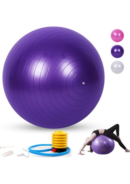 Turuncu Tarzı 55CM Pvc Yoga Topu Egzersiz Topu Fitness Için Kalınlaşmış Anti-Patlama Denge Topu Pilates Egzersiz Topu Hızlı Pompa Ev Spor Salonu ile (Yurt Dışından)