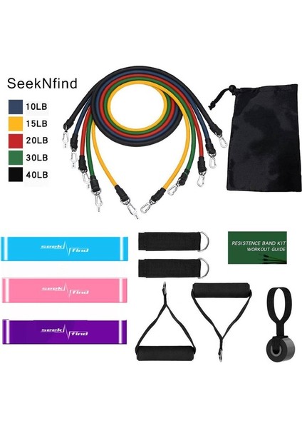 15 Adet Tarzı Direnç Bantları Set Genişletici Egzersiz Fitness Çekme Halatı Elastik Lastik Bant Streç Yoga Tüpleri Koşum Eğitim Egzersiz (Yurt Dışından)