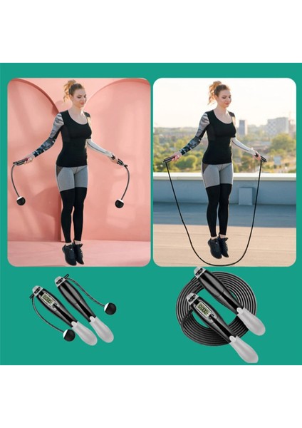 Yeşil Stil Atlama Ipi Elektronik Sayma Ip Atlama Ipi Gym Fitness Ip Atlama LCD Ekranlı Akıllı Ip Atlama Ip Atlama Spor Atlama Ipi (Yurt Dışından) indirimleri