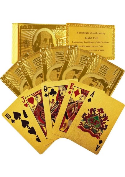 No.1 Tarzı %50 Sıcak! Et Su Geçirmez Lüks Altın Folyo Poker Masa Oyunu Magic1 Oyun Kartı (Yurt Dışından) modelleri