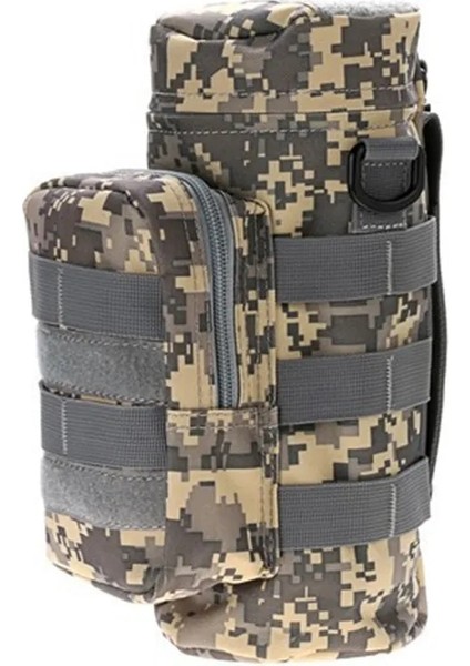 Acu Kamuflaj Stili Doğa Sporları Su Şişesi Çantası Kamuflaj Molle Sistemi Su Şişesi Tutacağı Askeri Avcılık Taktik Su Isıtıcısı Tutacağı Kılıf (Yurt Dışından)