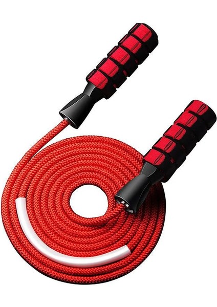 Kırmızı Stil 2.8m Çift Rulman Kolu Kaplı Terylen Ip Atlama Ipi (Yurt Dışından)