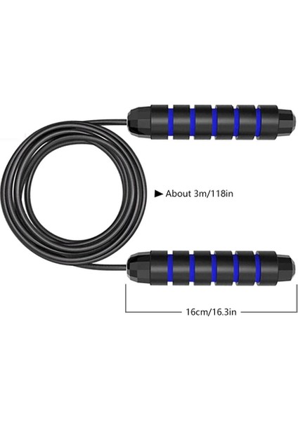 Siyah Kırmızı Stil 3 Metre Ip Atlama Boks Eğitimi Ayarlanabilir Atlama Ipi Aerobik Egzersiz Fitness Pvc Ip Atlama Kordon Kapalı Fitness Ekipmanları (Yurt Dışından)