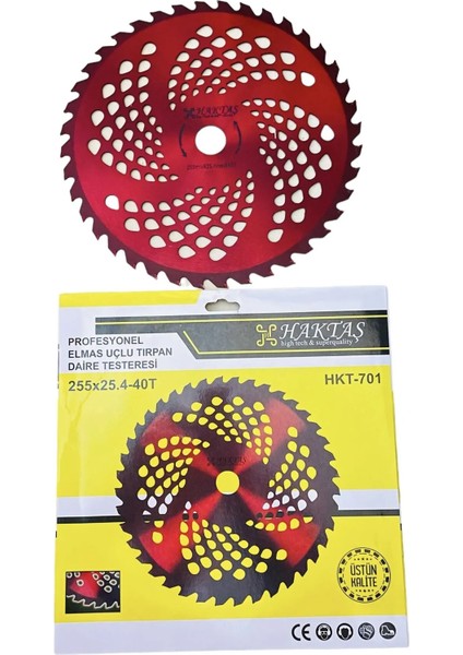 Profesyonel Elmas Uçlu Tırpan Daire Testeresi 255X25.4-40T Kod : HKT-701