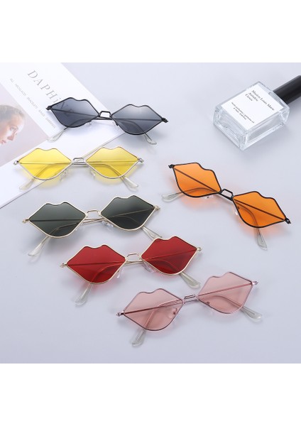 Siyah-Turuncu Tarzı 2021 Trendy Kalp Güneş Gözlükleri Çerçevesiz Punk Güneş Gözlüğü Kadın Lüks Moda Vintage Shades Benzersiz Dikdörtgen Güneş Gözlükleri (Yurt Dışından)
