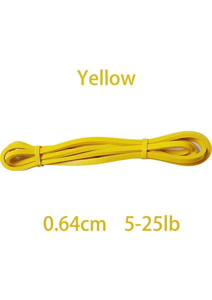 Sarı Stil Direnç Bantları Doğal Lateks Genişletici Güç 208CM Yoga Lastik Döngü Bandı Eğitim Güç Bandı Fitness Elastik Bantları (Yurt Dışından)