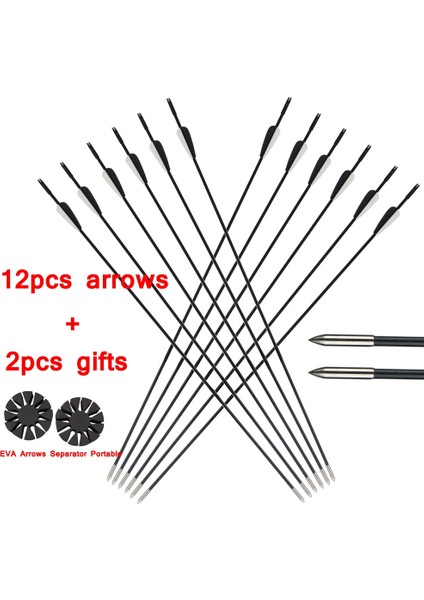 12 Adet Tarzı Huntingdoor Yay ve Oklar Cam Elyaf Ok Id 6mm Omurga 750 Hakkında Avcılık Okçuluk Atış Pratiğini Öğrenir (Yurt Dışından)