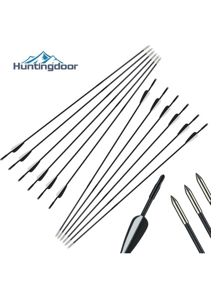 12 Adet Tarzı Huntingdoor Yay ve Oklar Cam Elyaf Ok Id 6mm Omurga 750 Hakkında Avcılık Okçuluk Atış Pratiğini Öğrenir (Yurt Dışından) fiyatları