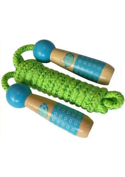 Mavi Stil Spor Vücut Geliştirme Fitness Çocuklar Atlama Ipi Karikatür Ahşap Saplı Tel Atlama (Yurt Dışından)