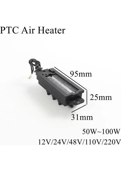 95X31X25MM Stili 12V 24V 36V 48V 60V 110V 220V Ptc Isıtıcı Seramik Termistör Hava Isıtma Mini Açık Isıtıcılar Indüksiyon Akvaryum Araba Filmi Plakası (Yurt Dışından)