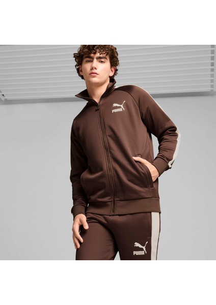 Erkek Kahverengi Puma T7 Iconıc Track Jacket Kahverengi Erkek Fermuarlı Sweatshirt
