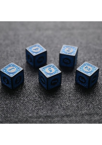 Mavi Stil D6 Çokyüzlü Akrilik Zar Kare Kenarlı Numaralı Zar Kulübü Parti Bar Masa Kurulu Rol Oynama Oyunu (Yurt Dışından)