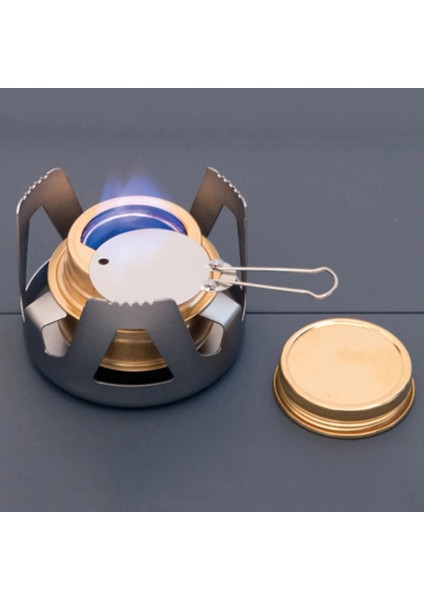 Altın Tarzı Taşınabilir Mini Alkollü Soba Brülörü Açık Ultralight Pirinç Kamp Pişirme Ocağı Açık Kamp Sırt Çantasıyla Seyahat Turist Brülörü (Yurt Dışından) fiyatları