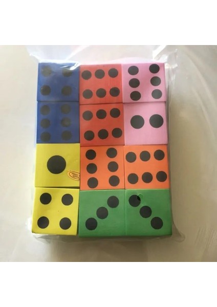Köpük Köpük Zar Seti 24 Paket Muhtelif Renkli Büyük Kare Bloklar Yapı Taşları, Eğitici Oyuncaklar Matematik Partisi Için Mükemmel (Yurt Dışından)