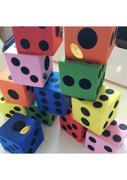 Köpük Köpük Zar Seti 24 Paket Muhtelif Renkli Büyük Kare Bloklar Yapı Taşları, Eğitici Oyuncaklar Matematik Partisi Için Mükemmel (Yurt Dışından)