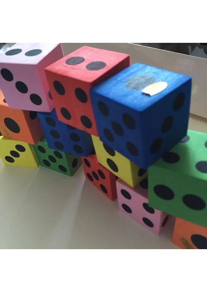 Köpük Köpük Zar Seti 24 Paket Muhtelif Renkli Büyük Kare Bloklar Yapı Taşları, Eğitici Oyuncaklar Matematik Partisi Için Mükemmel (Yurt Dışından)