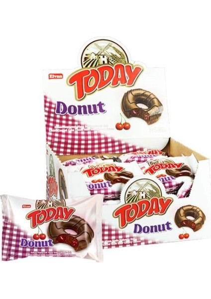 Today Donut Kek Vişneli 35 gr 24 Adet (1 Kutu)