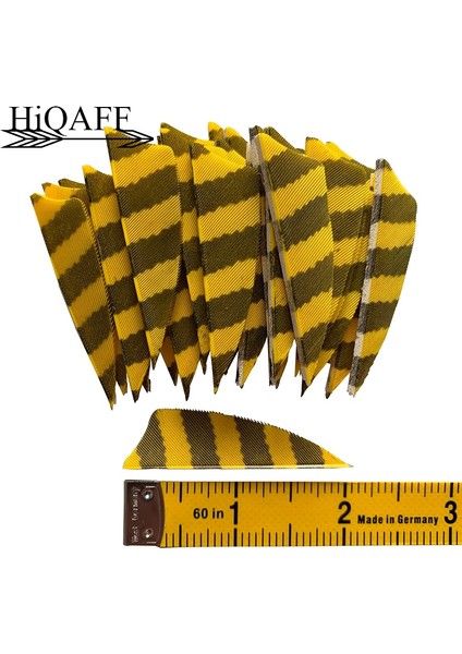 Mavi Stil Hi-Q 2 Inç Doğal Hindi Tüyleri Kalkan Kesim Okçuluk Fletches 2'' Tüy Ok Fletching-Çizgili (Yurt Dışından) fiyatları