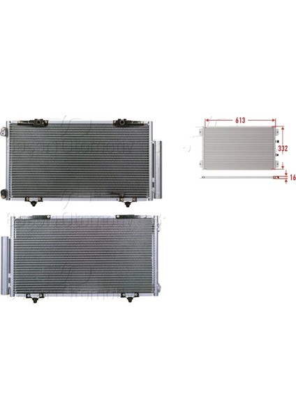 Klima Radyatörü 613X332X16 – 8845005010 Wisco - Toyota Avensıs 98-00 Arası Uyumlu