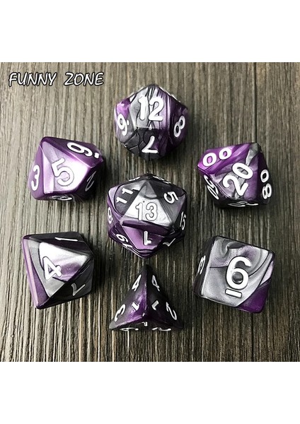 NO.105 Tarzı Nebula Efektli Yeni Renkli Zar Seti Dnd Zar Seti D4,D6,D8,D10,D%,D12,D20 Çokyüzlü Zar, Rpg Masa Oyunu (Yurt Dışından)