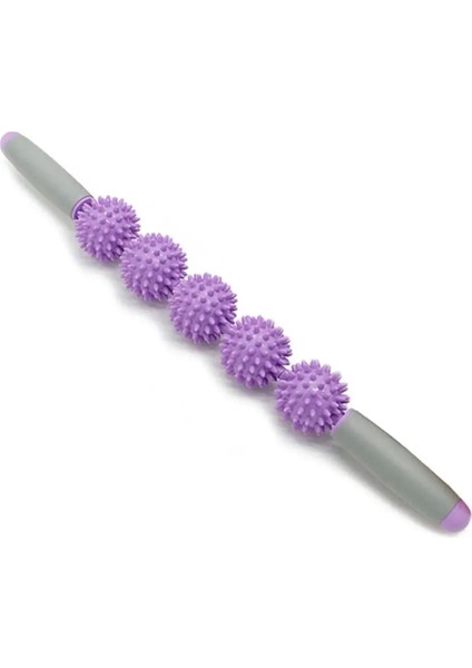 Mor Tarzı Kirpi Topu Spor Salonu Sporları Tam Vücut Kas Masajı Rulo Sopa Tetik Noktası Kurtarma Aracı 5 Nokta Dikenli Top Derin Relax Dişli (Yurt Dışından)