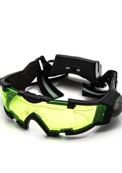 Ayarlanabilir LED Gece Görüş Cam Gözlükler Motosiklet Motosiklet Yarışı Av Gözlükleri Flip-Out Işıklı Gözlük Rüzgar Geçirmez (Yurt Dışından)