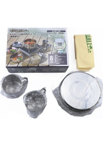 Set 1 Stili Trekking Kamp Ekipmanları Için Sofra Takımı Amp Pişirme Malzemeleri Paslanmaz Çelik Tencere Tencere Seti Katlanabilir Sofra Çatal (Yurt Dışından) indirimleri