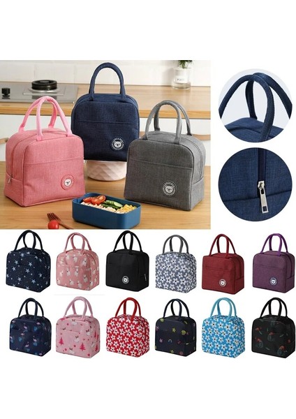 Kırmızı Stil Fonksiyonel Desen Soğutucu Öğle Yemeği Kutusu Taşınabilir Izoleli Kanvas Öğle Yemeği Çantası Termal Gıda Öğle Yemeği Çantaları Kadınlar Çocuklar Için (Yurt Dışından) fiyatları