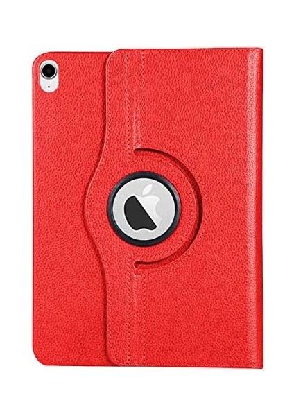 Apple iPad Air 11 2024 Için Kılıf (A2902-A2903) 360 Rotating Stand Deri Kırmızı [ipad Air 11 2024 ile Uyumlu Kılıf - Kırmızı]